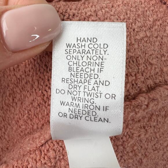 Pure Jill Blush XL Sweater Cotton Crew Neck Long Sleeve Kangaroo Pocket Pullover - Picture 8 of 8